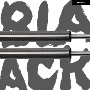 ボンネット フードストラット クライスラー タウンカントリー2008-2016リフト サポート フロントカバー ガス ダンパー アルミカバー 専用 - Black Carbon Fiber