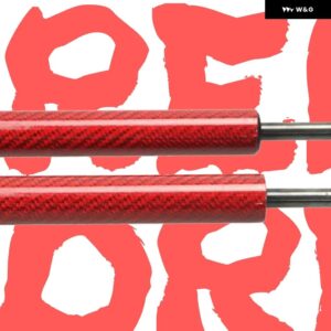 フォーク スワーゲン アマロック 2.0L I4 TSI / 2.0L I4 TDI CR 03L 2010-2021 フロント ボンネット フードガスストラットリフト サポート ショックアクセサ - Red Carbon Fiber