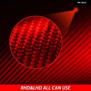 ベンツ Sクラス W222 2013-2020 カーボンセンター コンソール マルチメディア フレーム パネル カバー トリム カー インテリア アクセサリー ステッカー - red carbon fiber