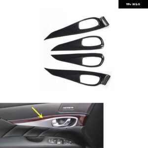 インフィニティ Q70 Q70L 2013-19 プラスチック カーボン スタイル 装飾 アクセサリー インテリア ステッカー - Door handle