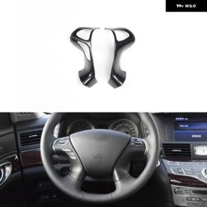インフィニティ Q70 Q70L 2013-19 プラスチック カーボン スタイル 装飾 アクセサリー インテリア ステッカー - TypeA Steering wheel