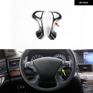 インフィニティ Q70 Q70L 2013-19 プラスチック カーボン スタイル 装飾 アクセサリー インテリア ステッカー - TypeB Steering wheel