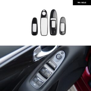 インフィニティ Q50 2015-21 プラスチック カーボン 装飾 アクセサリー インテリア ドア トリム ステッカー - A Power windows