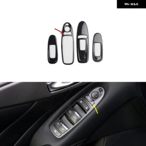 インフィニティ Q50 2015-21 プラスチック カーボン 装飾 アクセサリー インテリア ドア トリム ステッカー - B Power windows