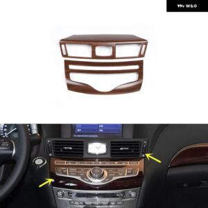 インフィニティ Q70 Q70L 2013-19 プラスチック 木目調 装飾 アクセサリー インテリア トリム ステッカー - Center console