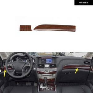 インフィニティ Q70 Q70L 2013-19 プラスチック 木目調 装飾 アクセサリー インテリア トリム ステッカー - Car front