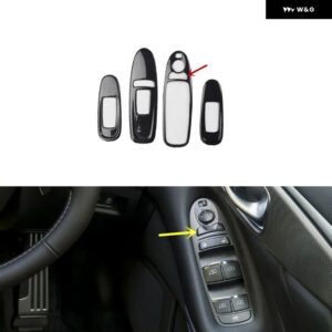 インフィニティ Q50 2015 16 17 18 19 20 21 右ハンドル プラスチック カーボン 装飾 インテリア アクセサリー トリム ステッカー - A Power windows