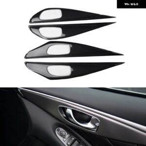 インフィニティ Q50 2015 16 17 18 19 20 21 右ハンドル プラスチック カーボン 装飾 インテリア アクセサリー トリム ステッカー - Type A Door handle