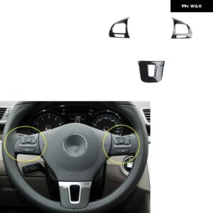 フォーク スワーゲン VW MAGOTAN B7 B7L 2012-16 プラスチック カーボン スタイル 装飾 インテリア アクセサリー ステッカー - TypeA Steering wheel