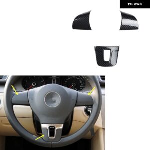 フォーク スワーゲン VW MAGOTAN B7 B7L 2012-16 プラスチック カーボン スタイル 装飾 インテリア アクセサリー ステッカー - TypeB steering wheel