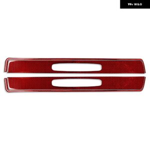 シェポル 718 982 2016-2022 カーボンドア ドアシルストリップ 装飾 カバー インテリア アクセサリー 装飾 ステッカー - Red