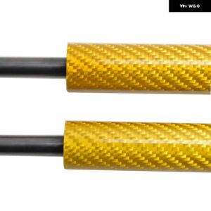 フォーク スワーゲン AMAROK 3.0L V6 2018-2021 フロント ボンネット フード ガスストラットリフト サポート ショック ダンパー アクセサリー アブソーバー - Yellow Carbon Fiber