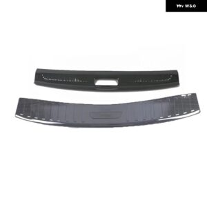 シトロエン C5X 2021-23 ステンレス 内蔵 アウター リア バンパー プロテクター ドアドアシル トランク トレッドプレート トリム アクセサリー - ss black