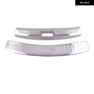 シトロエン C5X 2021-23 ステンレス 内蔵 アウター リア バンパー プロテクター ドアドアシル トランク トレッドプレート トリム アクセサリー - ss silver