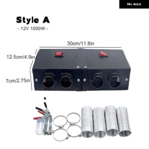 12V/24V 800ワット/1600ワット 4穴ディーゼル パーキング ヒーター トラック メタルデフロスター フロントガラス 窓デミスターセットアクセサリー - 12V