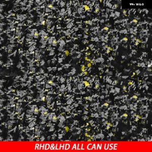 アキュラ インテグラ 1994-2001 カーボン ダッシュボードスピード メーター サラウンドカバー 車室内 装飾 アクセサリー ステッカー - yellow Forged