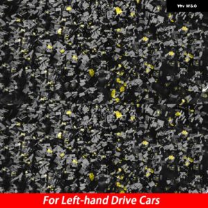 アキュラ インテグラ 1994-2001 カーボン コンソール ハンドブレーキ パネル カバー トリム 車内 装飾 アクセサリー ステッカー - yellow Forged LHD