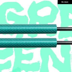 フォーク スワーゲン ポロ 9N_ ハッチバック 2001-2009 500MM リア トランク ブーツ ガスストラット スプリング ダンパー ショック - Green Carbon Fiber