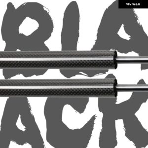 フォーク スワーゲン ポロ 9N_ ハッチバック 2001-2009 500MM リア トランク ブーツ ガスストラット スプリング ダンパー ショック - Black Carbon Fiber