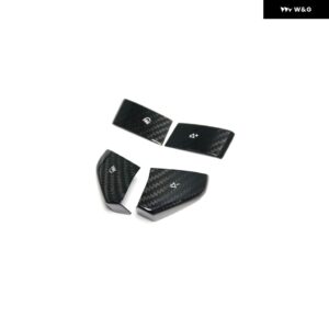 カーボン ステアリングホイールボリューム コントロール ボタン カバー トリム コルベット C8 スティングレイコンバーチブル Z06 クーペ 2020 2021-2024 - White