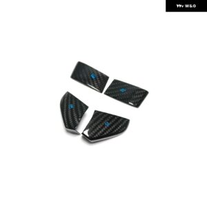 カーボン ステアリングホイールボリューム コントロール ボタン カバー トリム コルベット C8 スティングレイコンバーチブル Z06 クーペ 2020 2021-2024 - blue