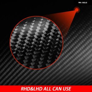 シェポル 911 992 2019-2024 カーボンフロントスロット ダッシュボード サイド パネル 装飾 カバー カー インテリア アクセサリー ステッカー - Black Carbon Fiber