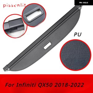 インフィニティ QX50 2018-2022 リア トランク カーゴカバー レザー折り畳み式 キャリア キャリア セキュリティシールド オーガナイザー ラック - leather