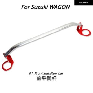 スズキ ワゴン E+X5 CSWIFT リアナシャーシ部品 フロントタワーストラットバーアクセサリー補強ロッド アンチロール アンチ揺れ - 01 Front bar