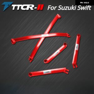 スズキ ワゴン E+X5 CSWIFT リアナシャーシ部品 フロントタワーストラットバーアクセサリー補強ロッド アンチロール アンチ揺れ - For Suzuki CSwift