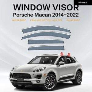 シェポル マカン 2014-2022 アクセサリー ウィンドウ バイザー ウェザーシールド ウィンド レインガード アウター トリム クローム サイドウィンドウ - Electroplating