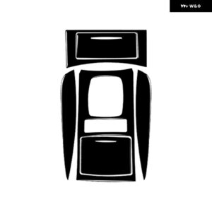 インフィニティ FX 2009-2013 QX70 14+ ピアノブラック ギア シフト パネル 収納 ボックス スーツ トリム カバー 車室内 装飾 ステッカー - Black