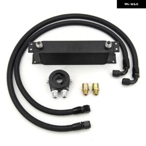 13列 オイルクーラー キット オイル フィルター アダプター AN10 Mモデル オイルクーラー キット ナイロン ステンレス 編組ホース付き - BLACK 13ROWS type1