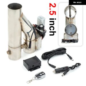 2.0インチ 2.5インチ 3インチ ステンレス ダブル バルブ パイプ マフラーカット アウトバイパス 排気 トリム ダウン チューブ リモコン - PP-YT25R