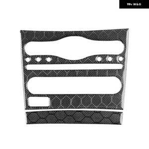 インフィニティ G35 G37 G25 Q60 六角ハニカム カーボンセンター コンソール ラジオ CD AC パネル トリム セットカーアクセサリー ステッカー - Honeycomb Carbon