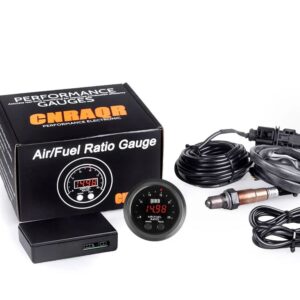 パッケージング 52MM 空燃比計 超薄型ラウンド Sシリーズ LEDデジタル ディスプレイ 広帯域 O2オキシセンサー付き 12V - New packaging