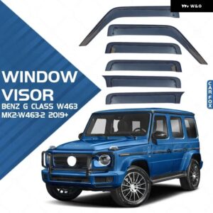 ベンツGクラス W463 W461 ウィンドウバイザー DOOR VISOR ウィンドウウェザーガード ドアバイザー ベントシェード ブライトストリップアクセサリー - MK2-W463 6PCS