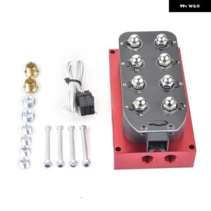 エアサスペンションキット エア バルブ リモコン 付き 超薄型圧力計バー PSI 2インチ 52MM エアライドメーター 赤色LED ディスプレイ - valva and remote Red