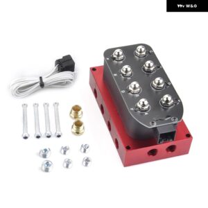 エアサスペンションキット エア バルブ リモコン 付き 超薄型圧力計バー PSI 2インチ 52MM エアライドメーター 赤色LED ディスプレイ - Just valve Red