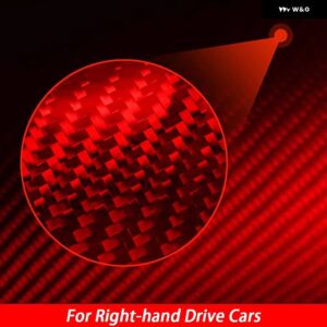 PERODUA MYVI 2017-2023 カーボンウィンドウリフトスイッチ コントロール パネル トリム カバー カー インテリア アクセサリー 装飾 ステッカー - Red carbon RHD