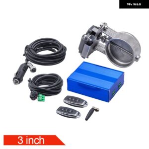 2.02.362.53.0インチ サイズの排気カットアウト バルブ リモコン 品質の電気 バルブ 制御 詳細処理 - 3inch
