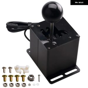 シミュレーションゲームPC USB H ギアロジクール G29 G25 G27 G920 T300RS/GT ETS2 SIMRACING シーケンス機能 6 + R - black