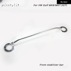 フロントスタビライザー ストラットバー VW ゴルフ MK8 MK7.5 GTI R-LINE アッパー エンジン STB ストラットタワーブレース アンチロール - Silver