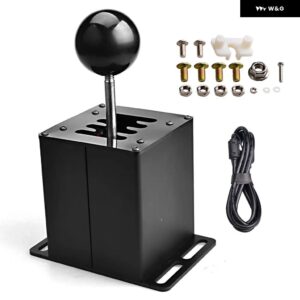 PC USB H ギア 7 + R ロジクール G29 G25 G27 G920 T300RS/GT ETS2 SIMRACING シーケンス機能シミュレーションゲーム - black