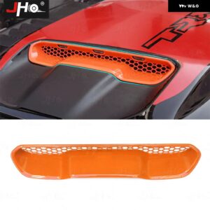 オレンジ/レッド フロント エンジン フードベントカバー ボンネット 吸気ベントスクープ RAM1500 TRX 2022 2023 2024 外装 アクセサリー - Orange