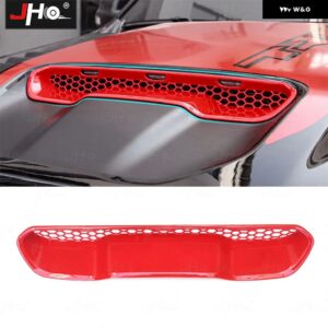 オレンジ/レッド フロント エンジン フードベントカバー ボンネット 吸気ベントスクープ RAM1500 TRX 2022 2023 2024 外装 アクセサリー - Red