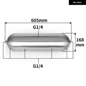 ポリッシュ3ガロン 暫定アルミエアライザーバータンク エアライドサスペンション システム - 3 Gallon