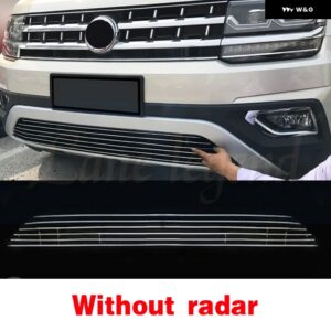 ステンレス フロントボトム グリル モールディングカバー 装飾 アクセサリー フォーク スワーゲン VW TERAMONT 2017-2020 - A