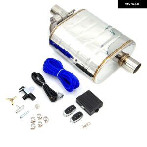 2インチ2.5インチ 3インチインチマフラー ダンプ バルブ ステンレス 電気排気カットアウト リモコンセット OBD コントロール - 51MM Left andcontrol