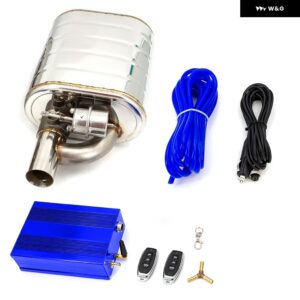 2インチ2.5インチ 3インチインチマフラー ダンプ バルブ ステンレス 電気排気カットアウト リモコンセット OBD コントロール - 70MM with pump