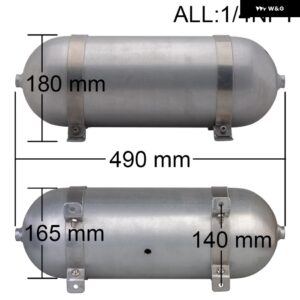 3 ガロン 4 ガロン 5 ガロン アルミ優先エアスノーエアタンク エア圧エアサスペンション システム 車両部品 - 3 Gallon